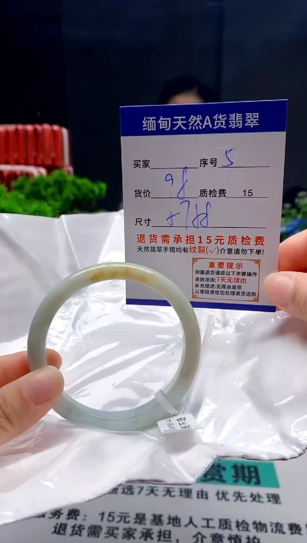 未镶嵌手镯翡翠5缅甸天然A货翡翠需包容瑕疵