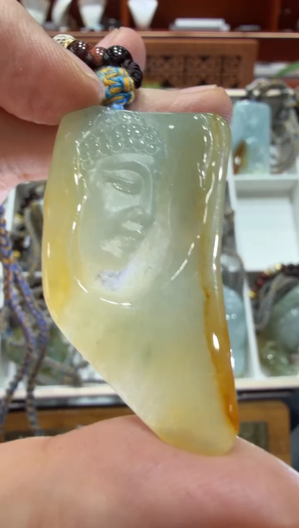 未镶嵌挂件翡翠A货翡翠孤品国雕谢林工