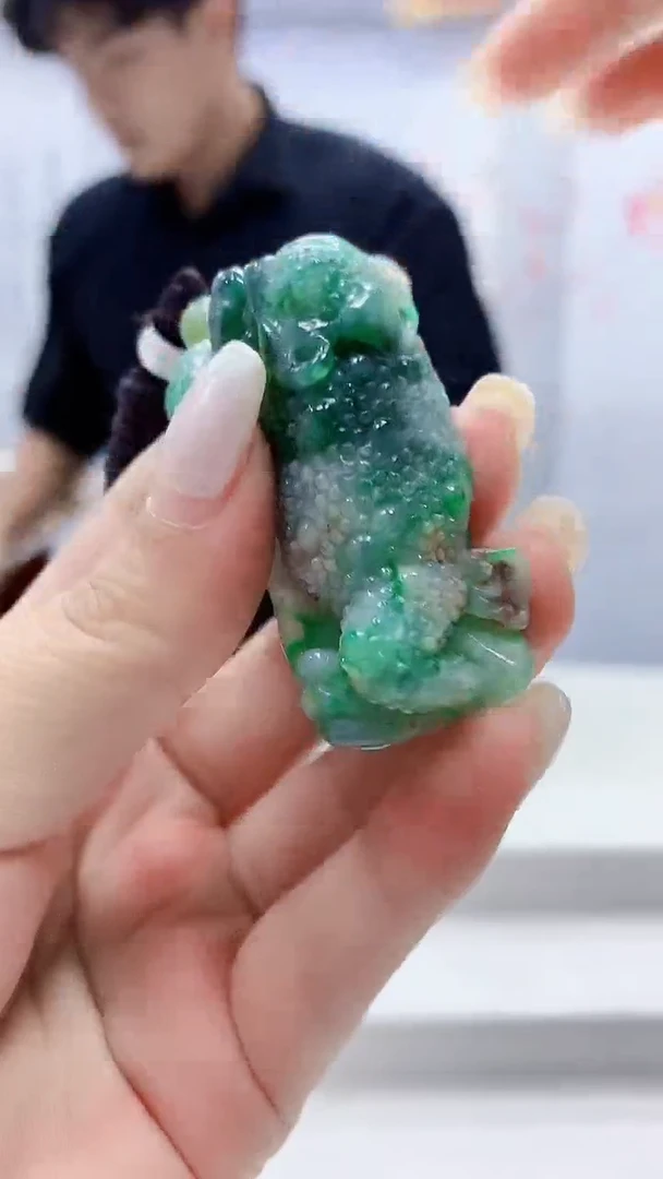 定制翡翠未镶嵌5145ms-毛货58金蟾