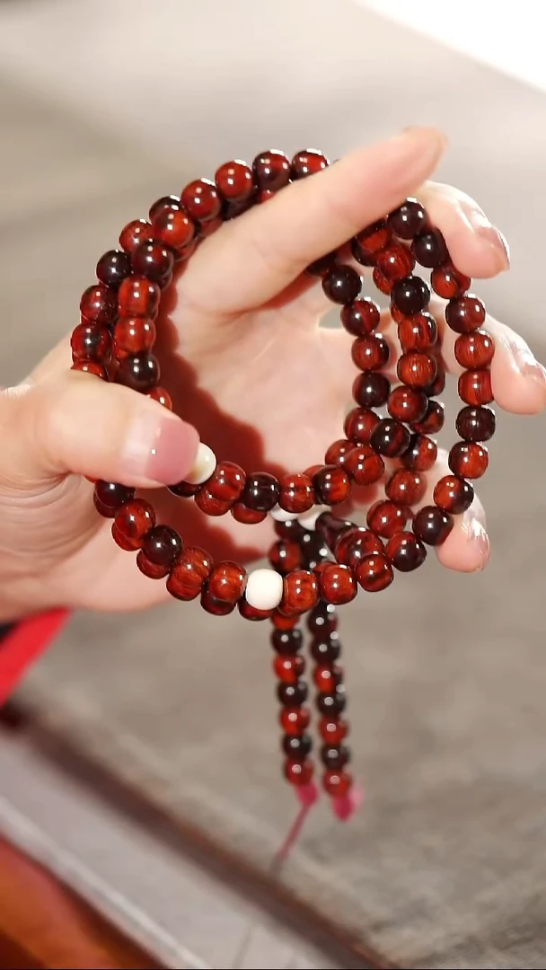 檀香紫檀（小叶紫檀）回流琴料金标款（蓉）9mm108颗