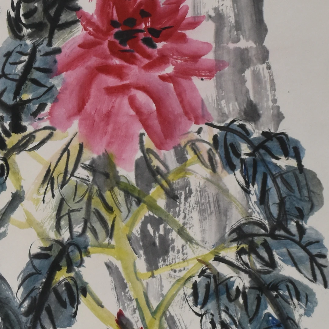 HM7138 大富贵亦寿考 89X40cm 纸本立轴 3.2平尺