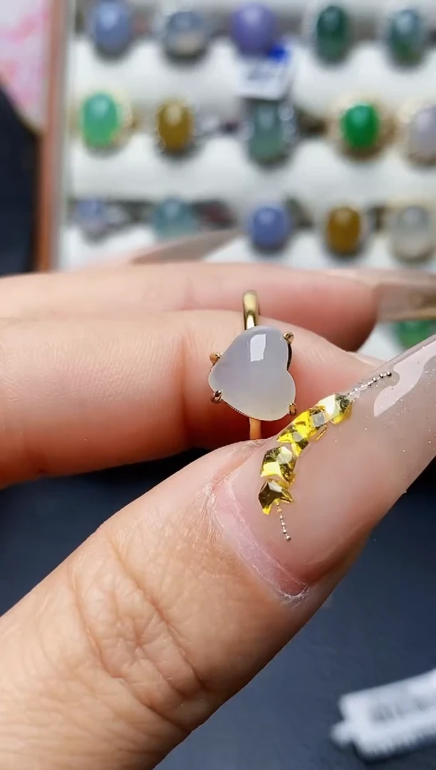 银S925镶嵌戒指翡翠3629