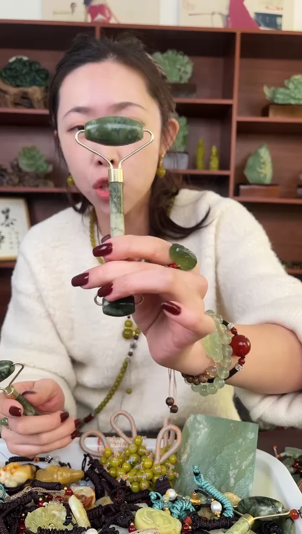 未镶嵌蛇纹石玉颈饰多样性发货拍一发一