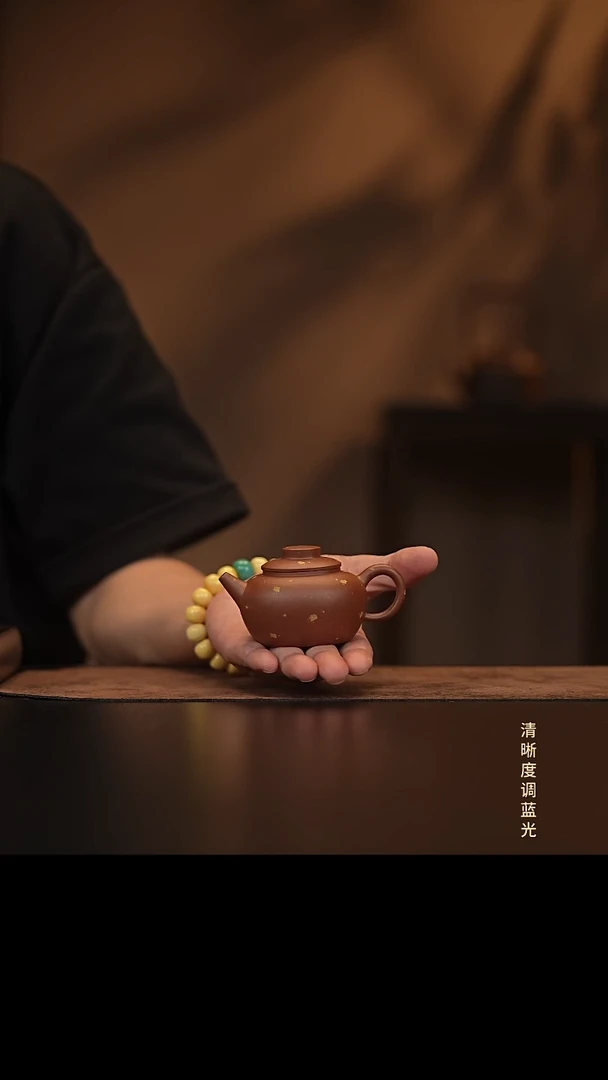允禾斋  紫砂壶  洒金小巨轮  底槽清