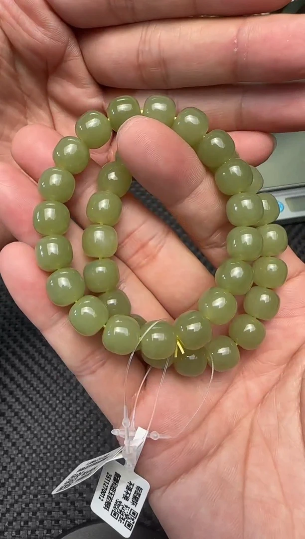 未镶嵌手串和田玉若羌黄口手串卡9x10 多样性发其一