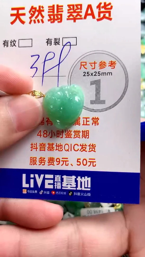 翡翠18K金镶嵌颈饰0465559655
