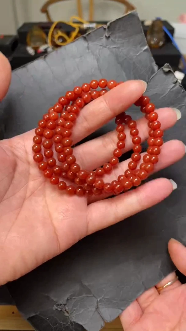 未镶嵌44南红玛瑙多圈