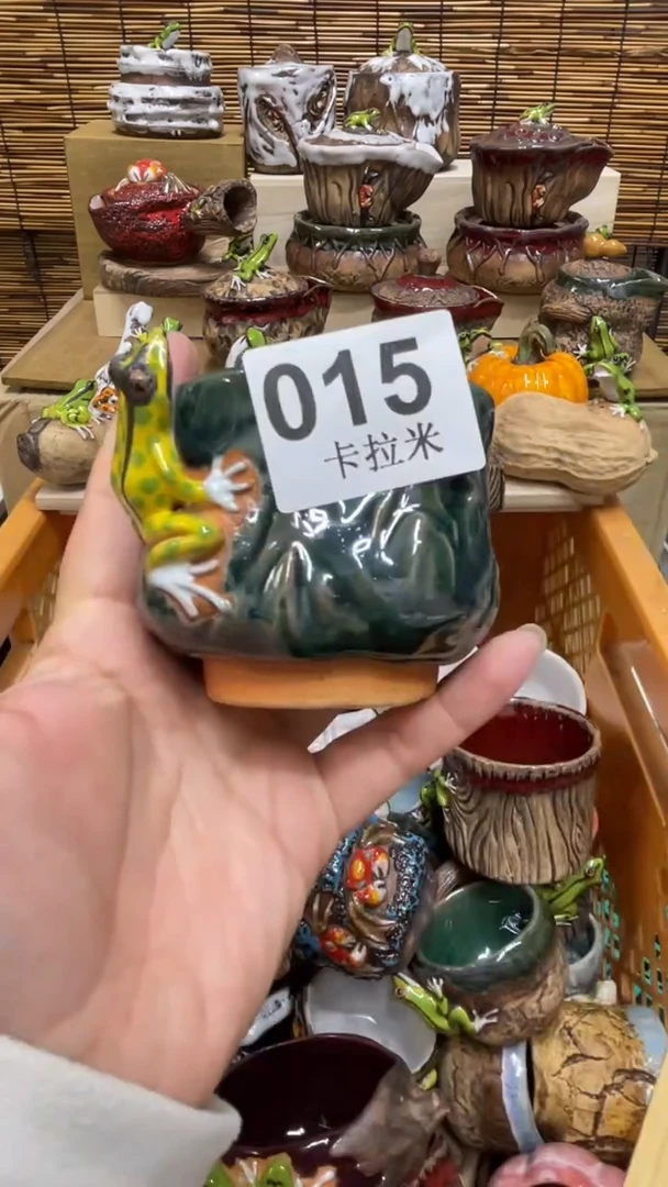 斷****️015精美粗陶手工柴烧