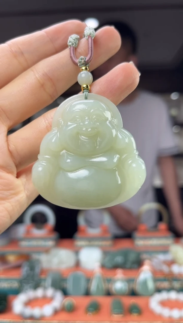 和田玉未镶嵌颈饰佩佩50mm左右