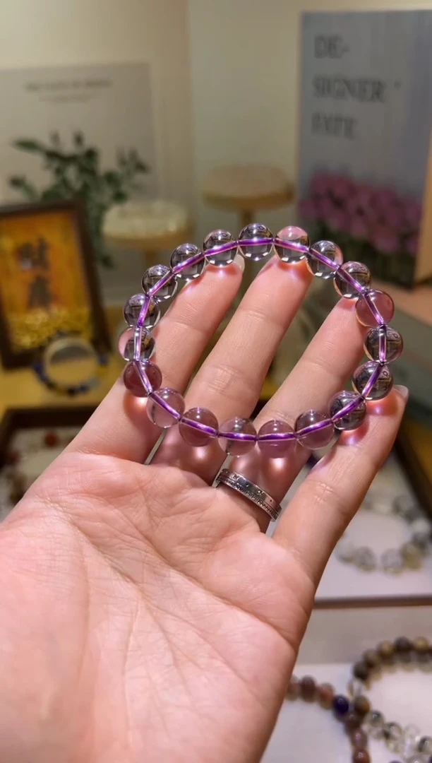 未镶嵌手串紫晶石光晶工玻利维亚紫晶10mm