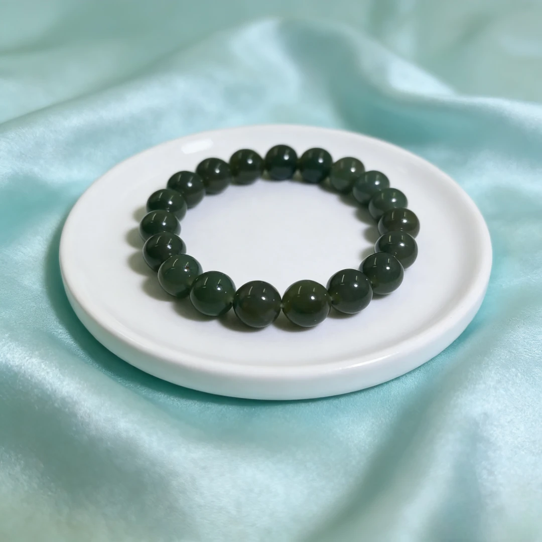 天然和田玉卡十手串