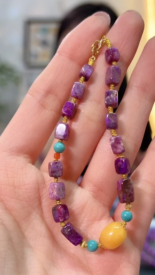 【闪购商品】苏纪石（舒俱来）手链18K金镶嵌1