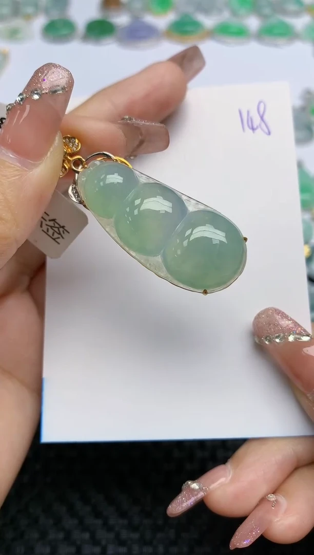 【闪购商品】翡翠颈饰18K金镶嵌天然A货翡翠 148