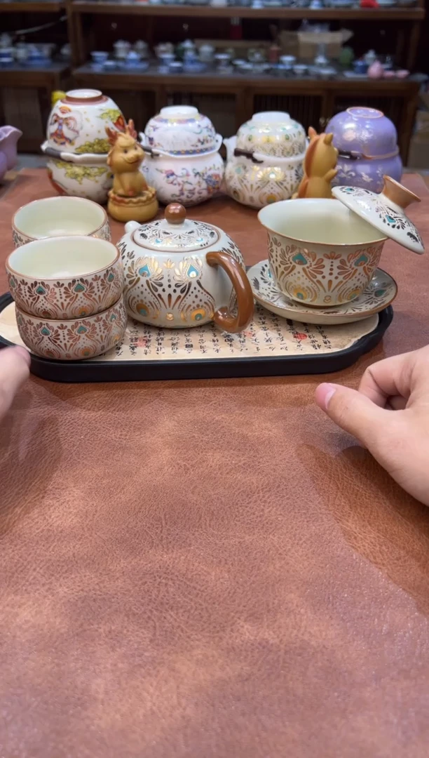 真的很便宜会开片的旅行茶具