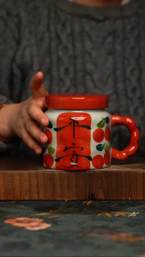 瓷片釉下彩手工手绘同款陶器