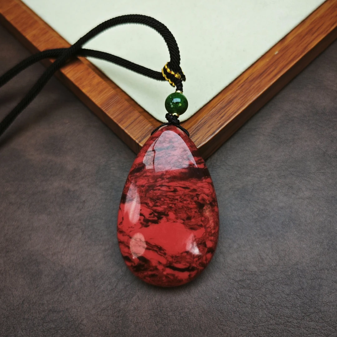 非金属珐琅项链 珍藏老料 水滴吊坠项链 V190