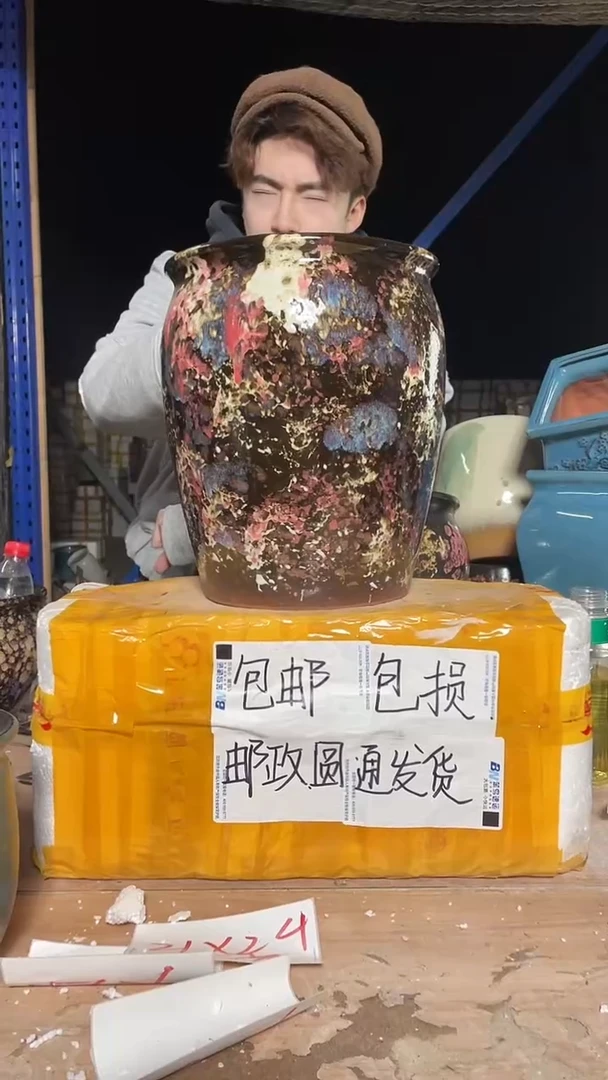 紫砂花盆宜兴紫砂粗陶花盆25*30