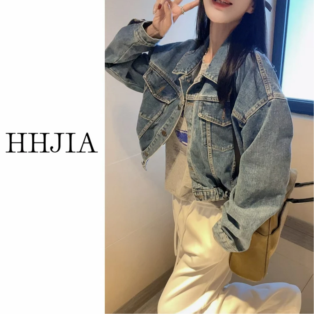 【慧慧家】韩国.2025定制款 韩系时尚短款牛仔外套