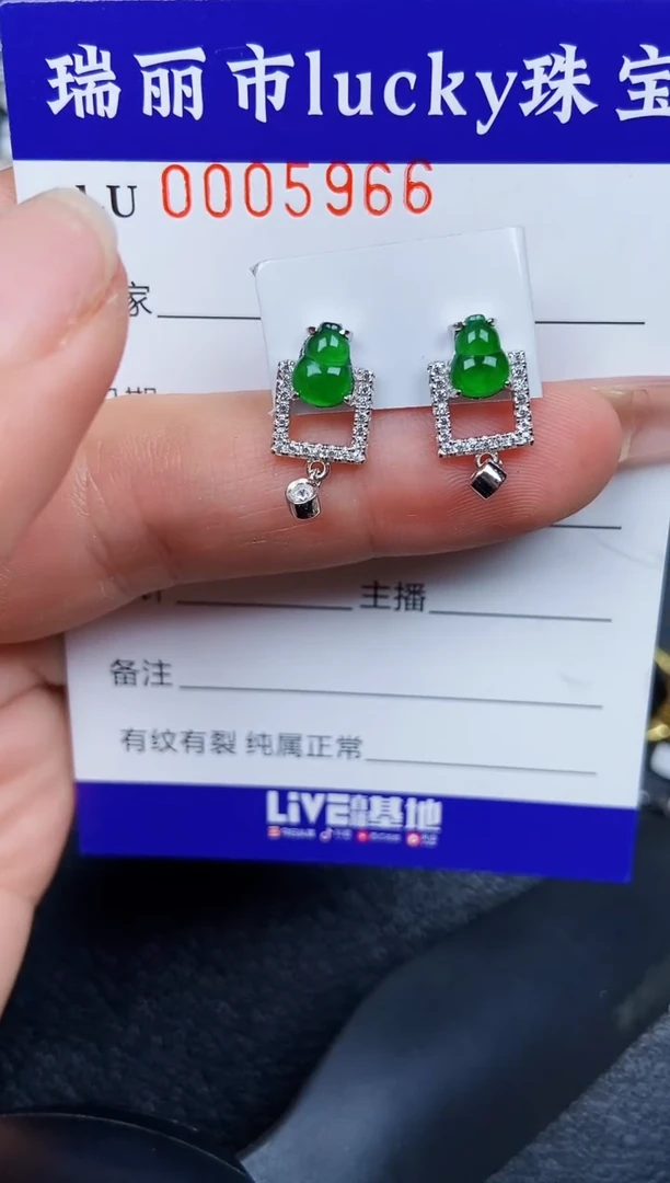 翡翠银S925镶嵌颈饰5966