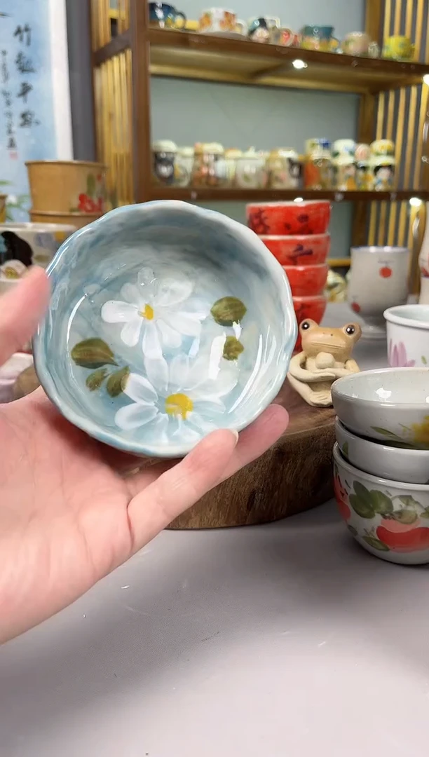 【闪购商品】瓷片景德手绘陶瓷高温釉下彩陶瓷