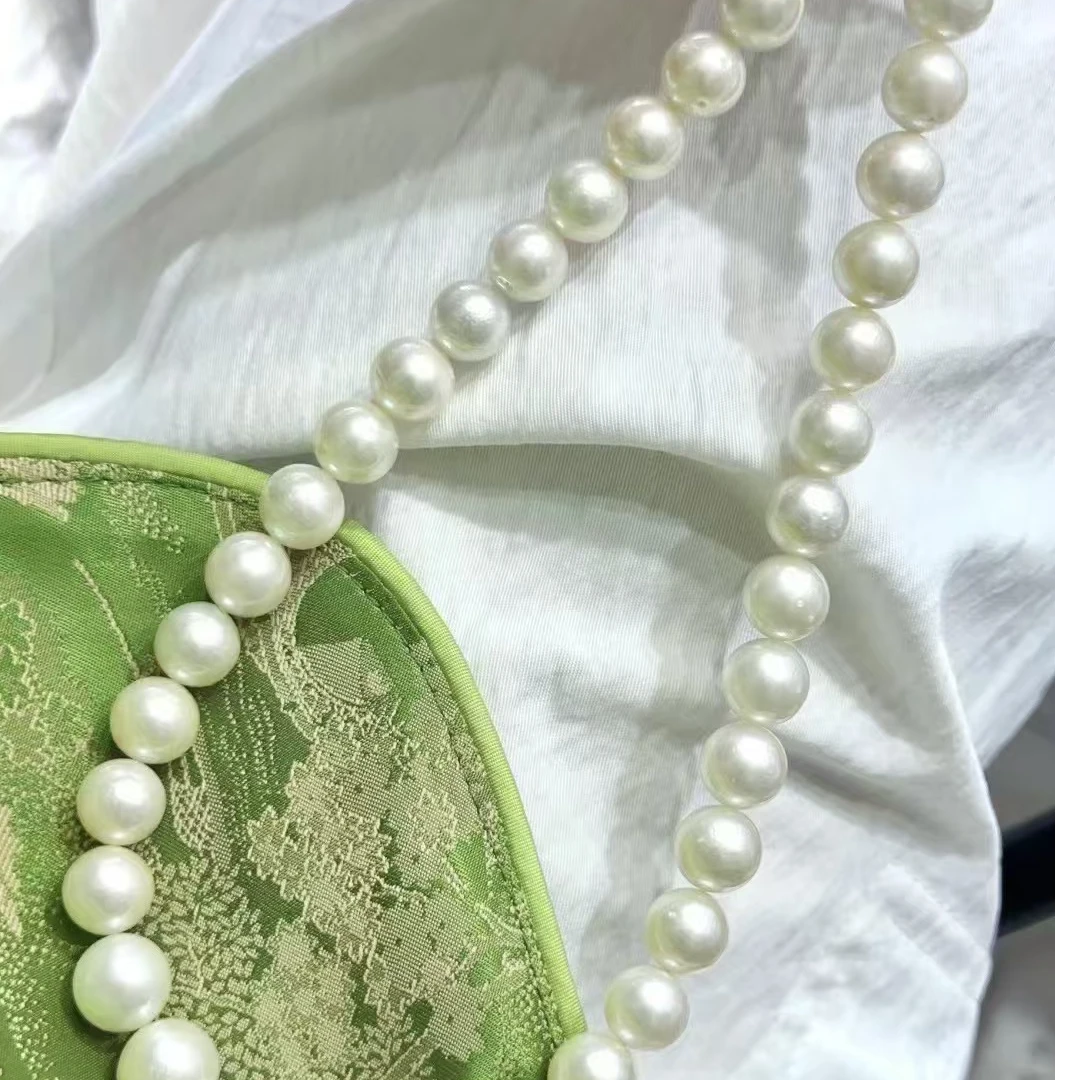 9-12mm左右海水澳白项链正圆少瑕（多样性发一，附带吉尔德大证）