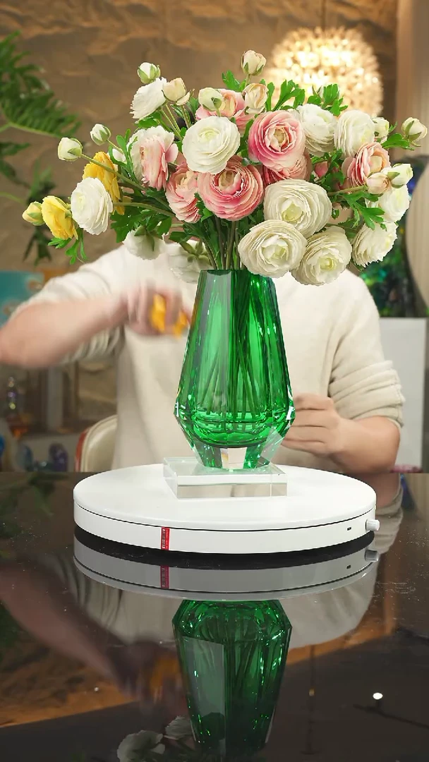 【闪购商品】摆件福利绿色切面花瓶