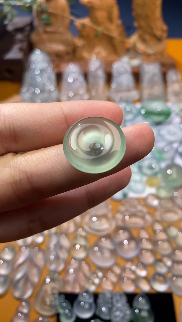 【闪购商品】定制翡翠未镶嵌平安扣19.8*4.8