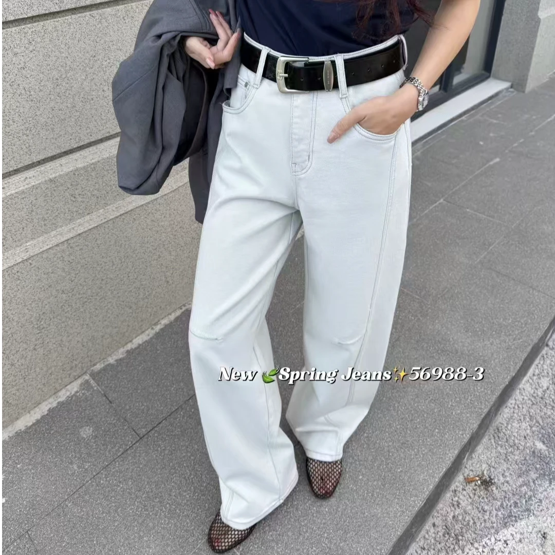 Haige/海阁春日新宠：渣渣灰阔腿牛仔风尚