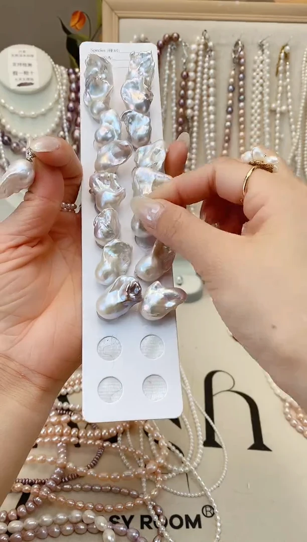 【闪购商品】淡水珍珠项链银S925镶嵌巴洛克万能扣吊坠（随机发）