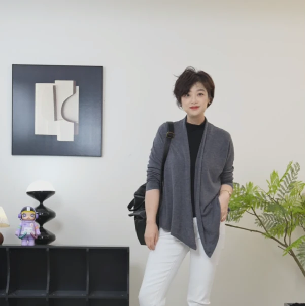 【U.M】极细美丽诺羊毛针织开衫