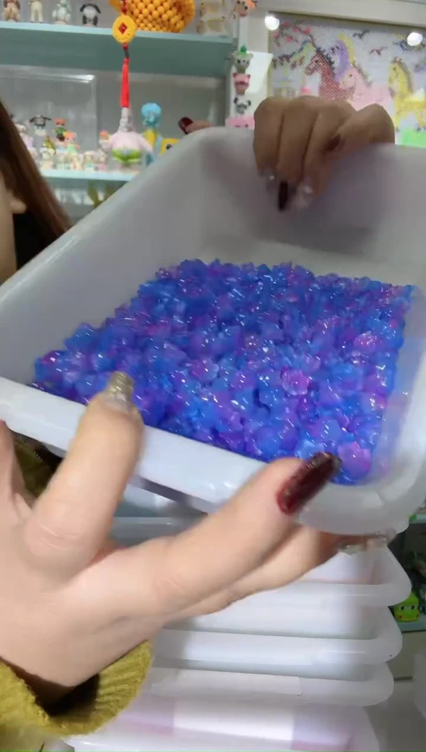 玻璃3013铃兰花100个蓝紫色