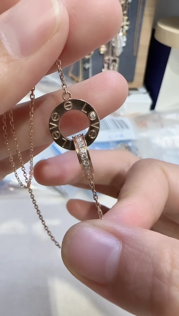 【闪购商品】天然钻石套链18K金镶嵌多样性发货发其一