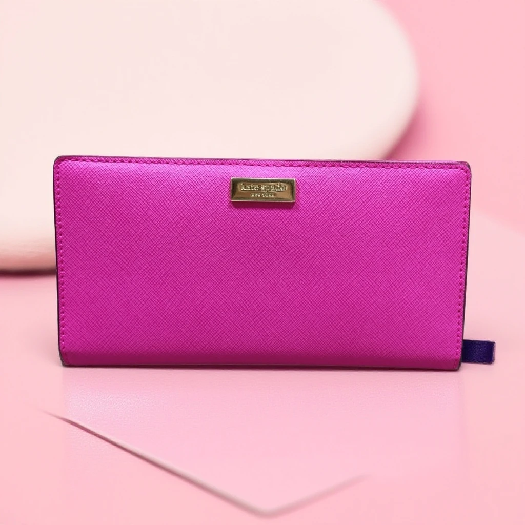 95新 Kate spade/凯特丝蓓  玫粉色钱包  1860 8671