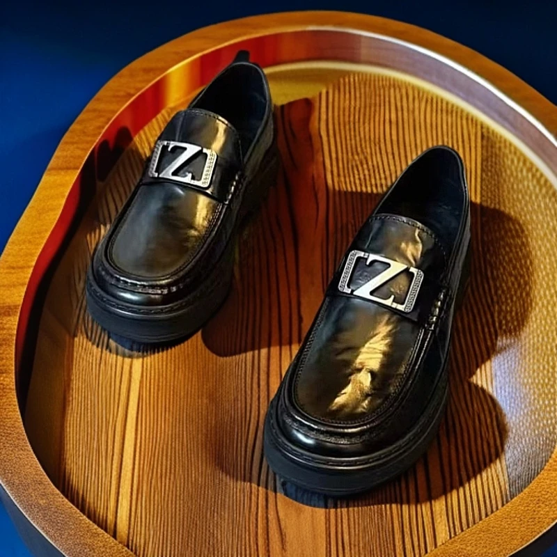 okko春新款软底商务皮鞋百搭时尚透气男士皮鞋休闲男皮鞋8902