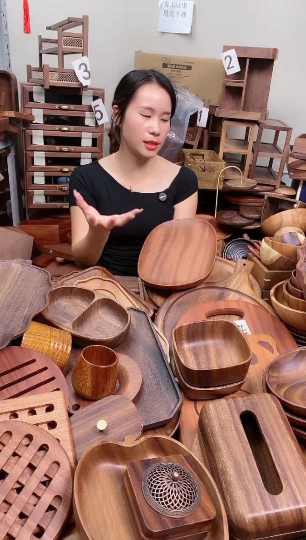 木  乌檀木异形盘30*20*2cm