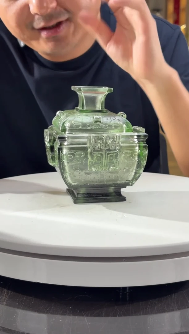 摆件清照方彝兽面方彝