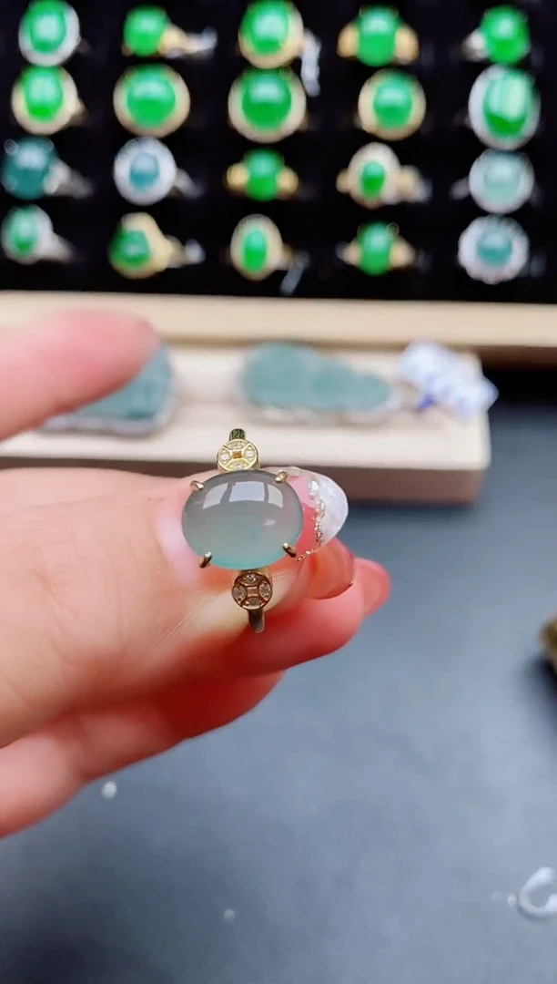 【闪购商品】翡翠戒指银S925镶嵌508001