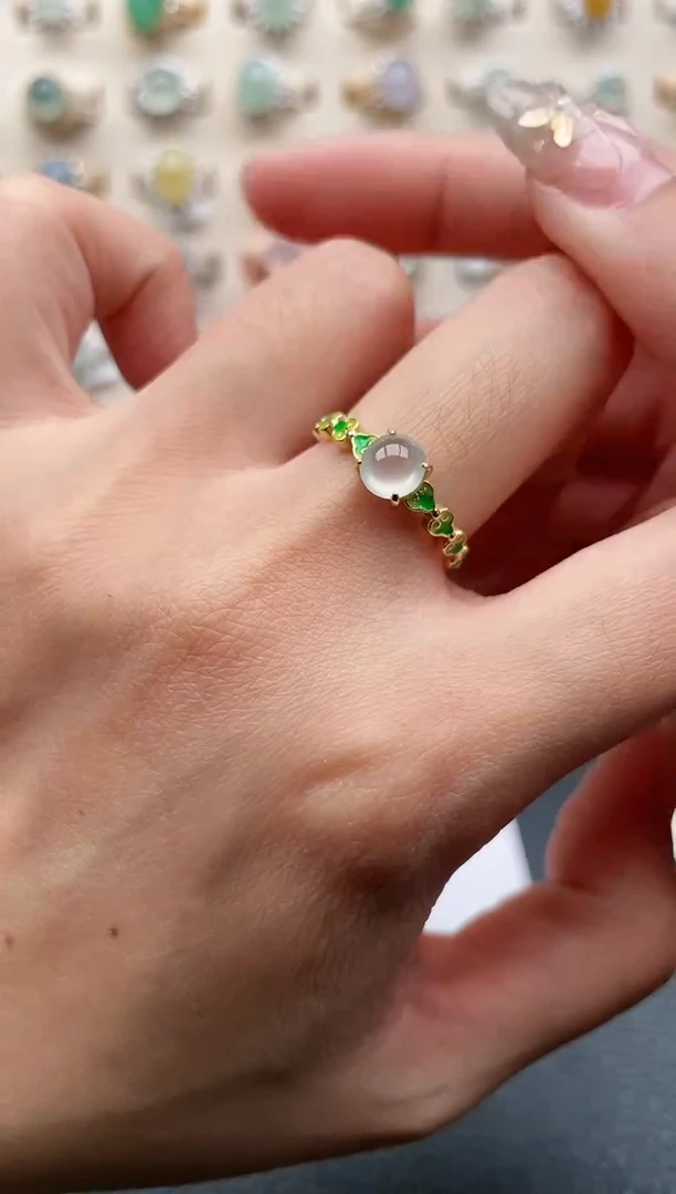 【闪购商品】翡翠戒指银S925镶嵌1111