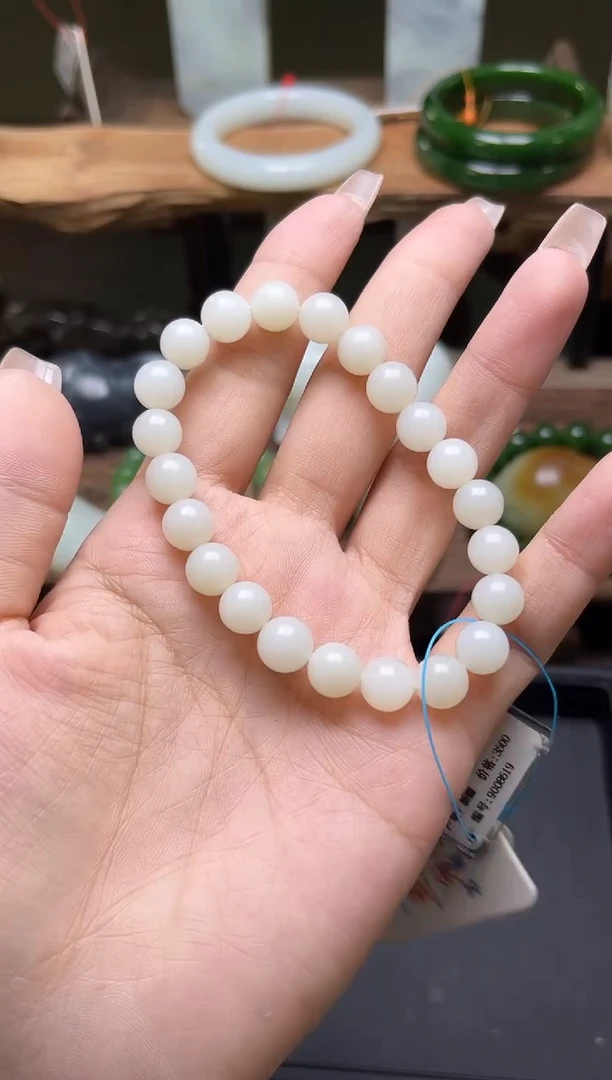 手串未镶嵌和田玉卡8新疆米达圆珠9008619