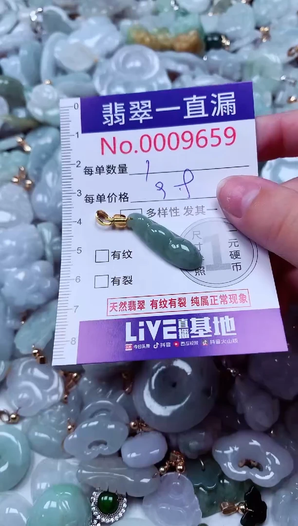 吊坠(不含链)未镶嵌翡翠9659