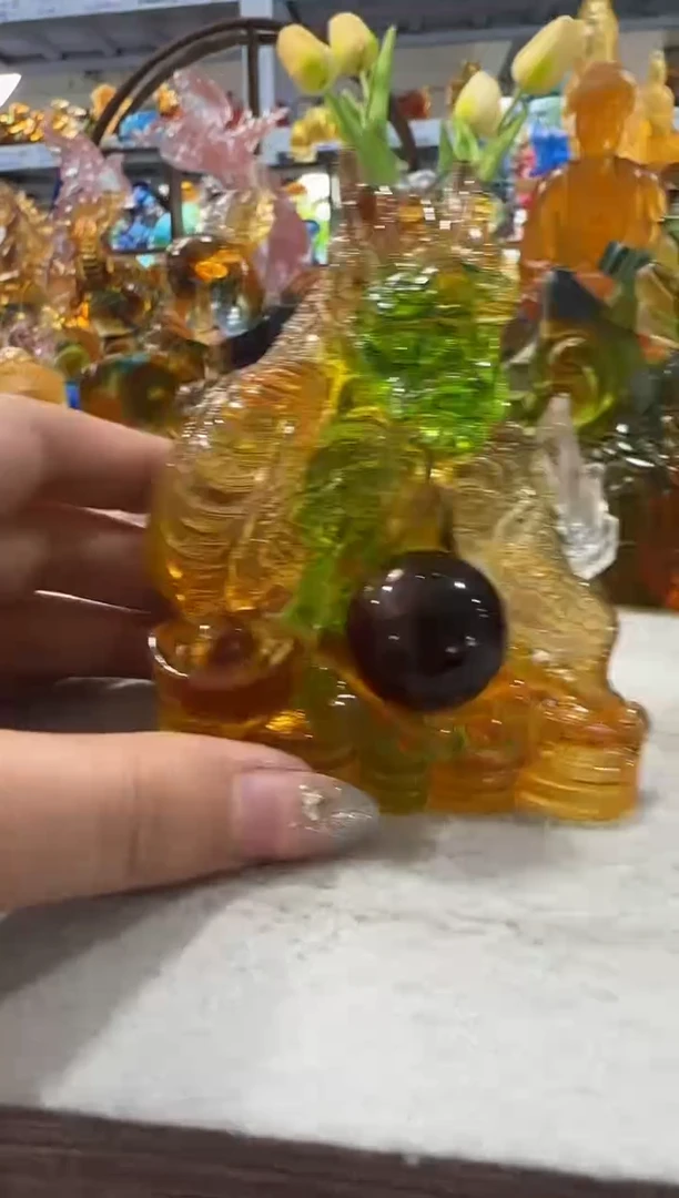 琉璃手工艺品212 龙摆件 微瑕·不退不换·介意勿拍
