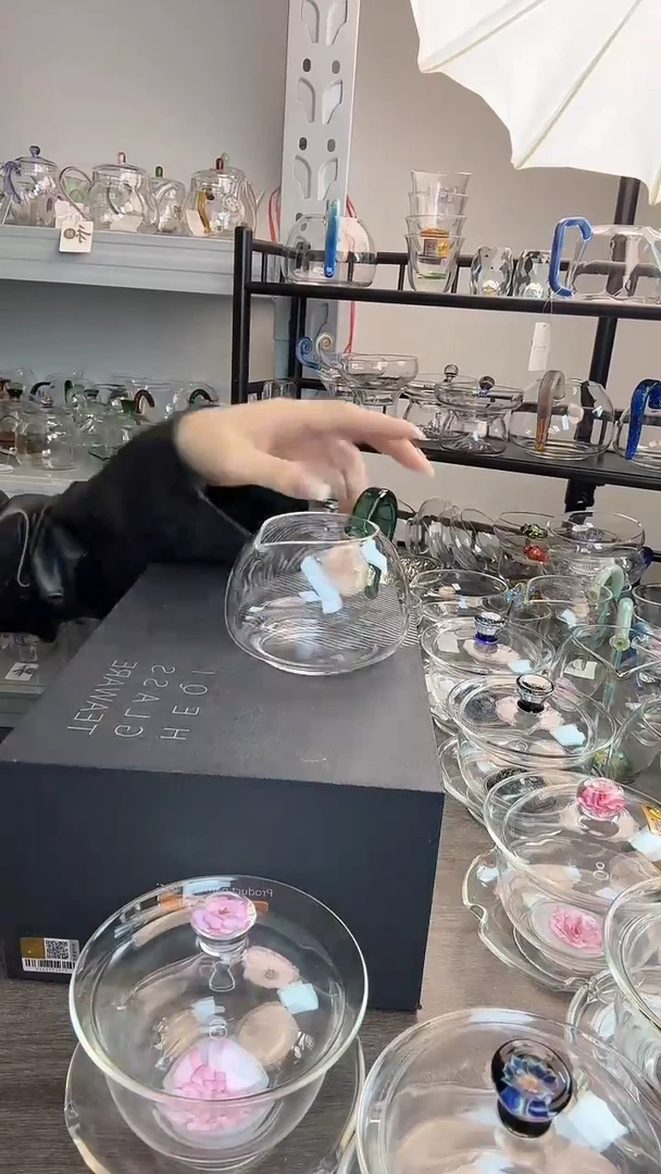 手工艺品玻璃禾器淡然墨绿孤品