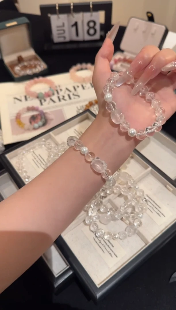 水晶手链合金Kitty白阿赛x2072