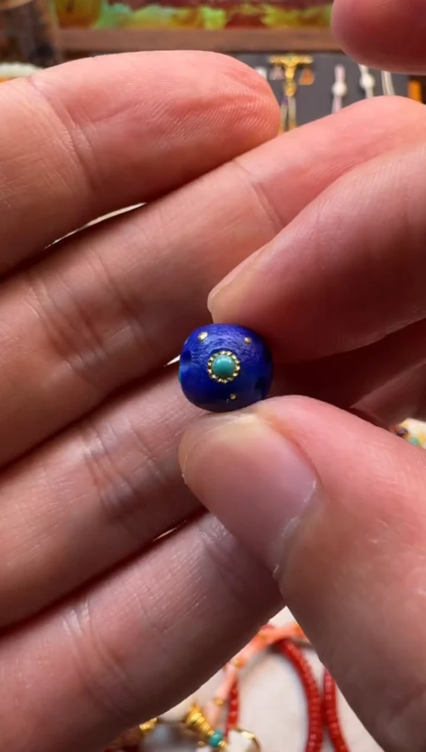 未镶嵌青金石颈饰s****t青金星球珠9+