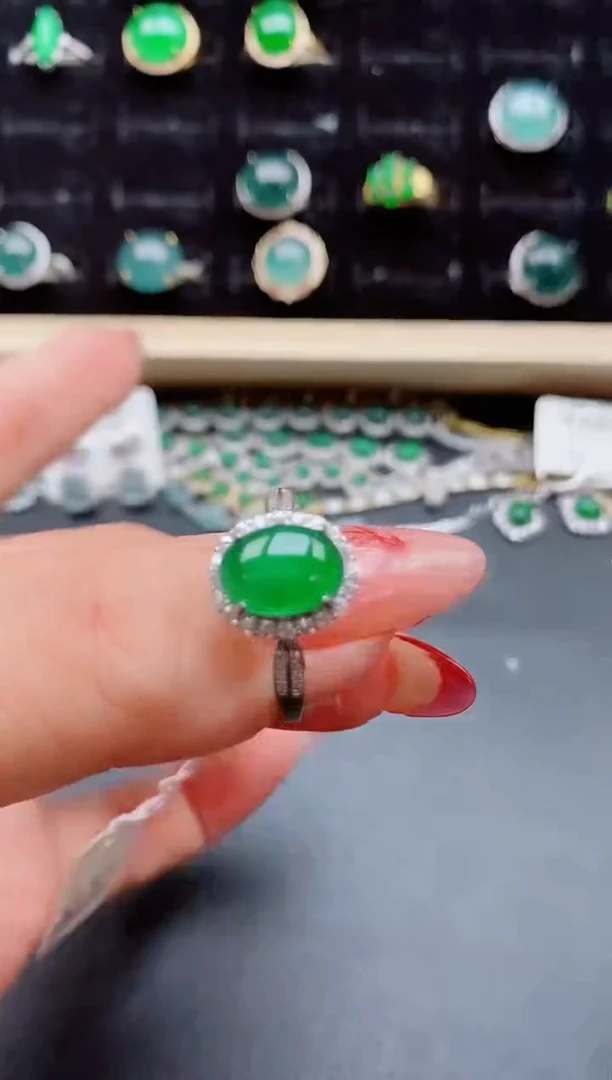 【闪购商品】翡翠戒指银S925镶嵌1321321
