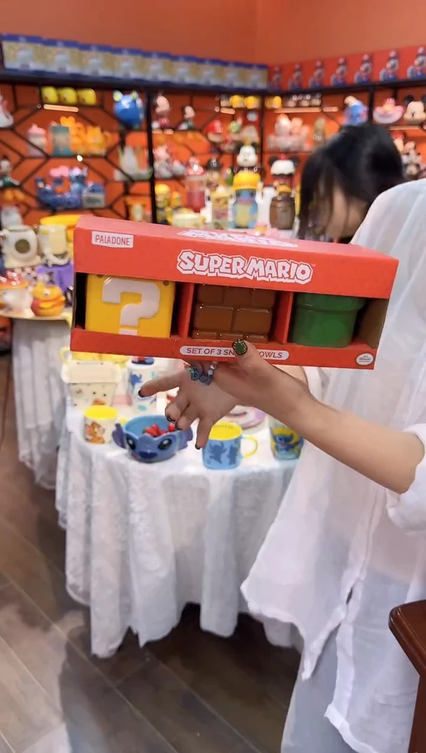 瓷片@@超级玛丽零食盒三件套（礼盒）