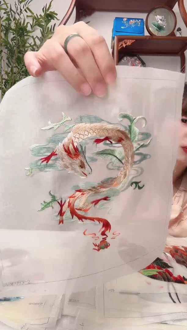 刺绣绣片-双面苏绣绣花
