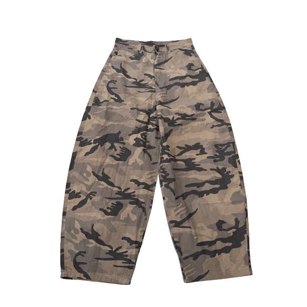 韩版新款迷彩弯刀休闲裤百搭洋气时尚宽松