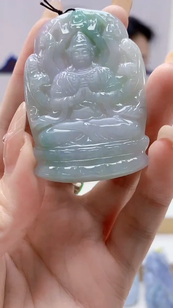 未镶嵌定制翡翠5155DD-毛货挂件40