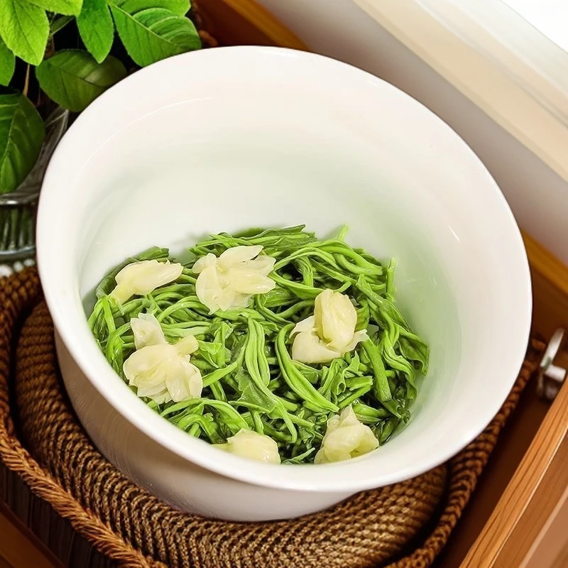2025茉莉花茶茉莉飘雪绿茶毛尖茶新茶高山浓香型茶叶口粮茶